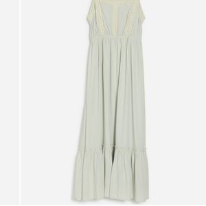 Blu Pepper NWT Mint Green Tiered Ruffled Maxi Dress Size M